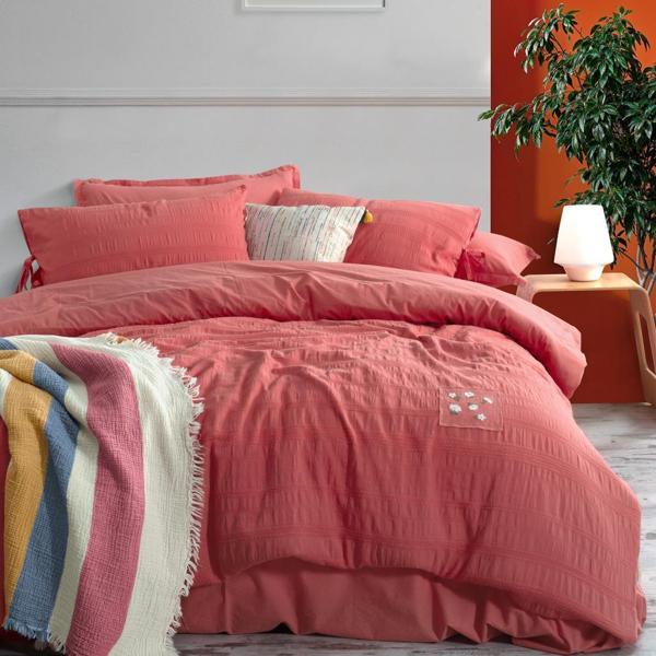 Sarev Mood Comfort  Candy Pembe Tek Kişilik Nevresim Takımı - Image 1