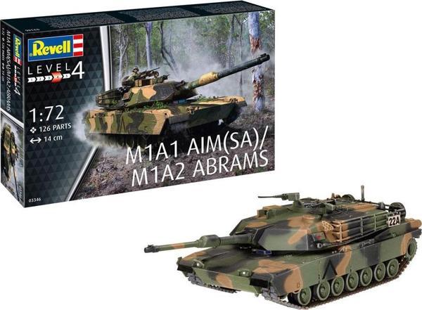 Revell Maket Model Kit Askeri M1A1 AIM SA M1A2 Abrams 03346 - Image 1
