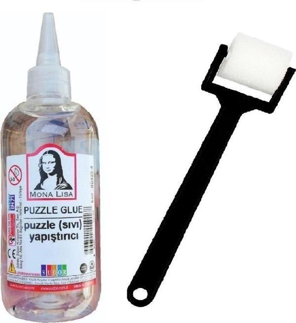 Puzzle Yapıştırıcı 250 ml 1 Adet ve Silindir Sünger Fırça 1 Adet Monalisa Pazıl Yapıştırıcısı - Image 1