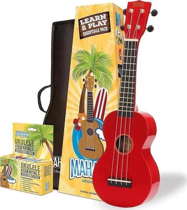 Mahalo Learn 2 Play Ukulele Seri (Kırmızı) - Image 1