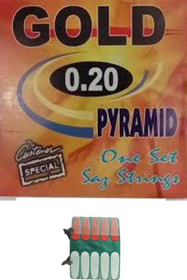 Master Music Uzun Sap Piramid Bağlama Teli 0,20 + 10 Adet Tezene - Image 1