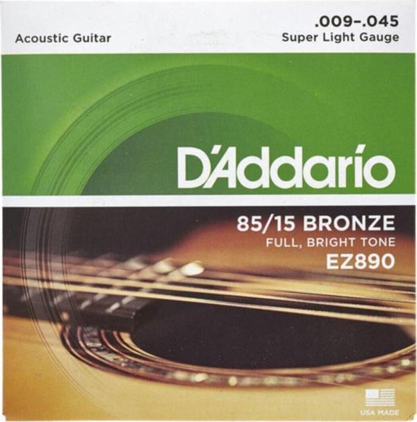 Master Music D'Addario Ez-890 (009-045)-Süper Light-Akustik Gitar Tel Seti-Pena - Image 1