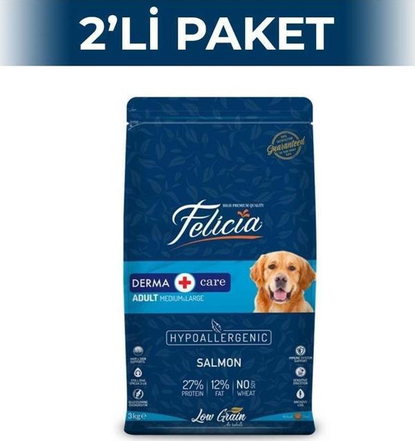Felicia Somonlu Yetişkin Köpek Maması 3 kg 2 Adet - Image 1