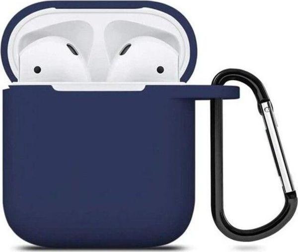 Dmay Airpods  1. Ve 2. Nesil Uyumlu Silikon Koruma Kılıf Kancalı - Image 1