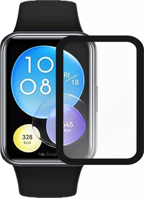 Dmay Huawei Watch Fit 2 Uyumlu 5D Nano Ekran Koruyucu 2 Adet - Image 1