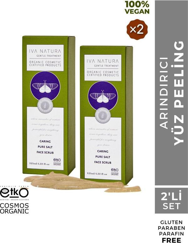 Iva Natura 2'Li Organik Arındırıcı Yüz Peeling Face Scrub Mineral Tuz Içerikli125Ml - Image 1