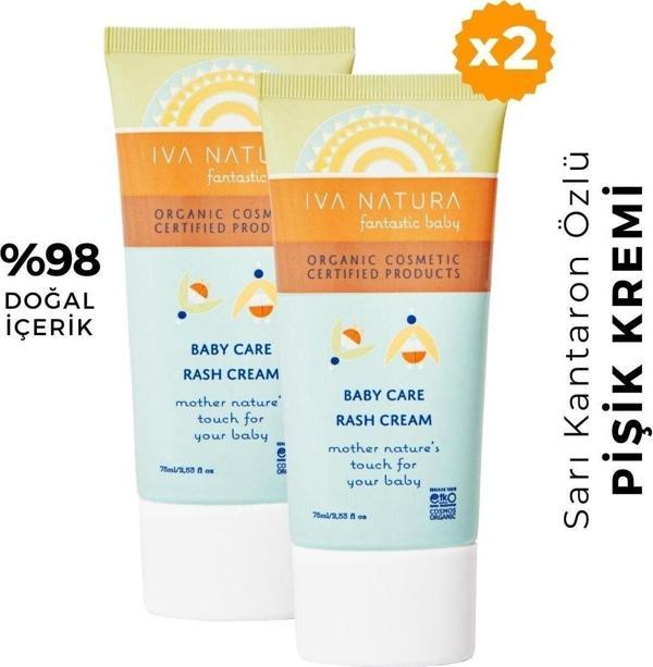 Iva Natura 2'Li Organik Onarıcı Ve Önleyici Bebek Pişik Kremi Kantaron Özlü 75 Ml - Image 1