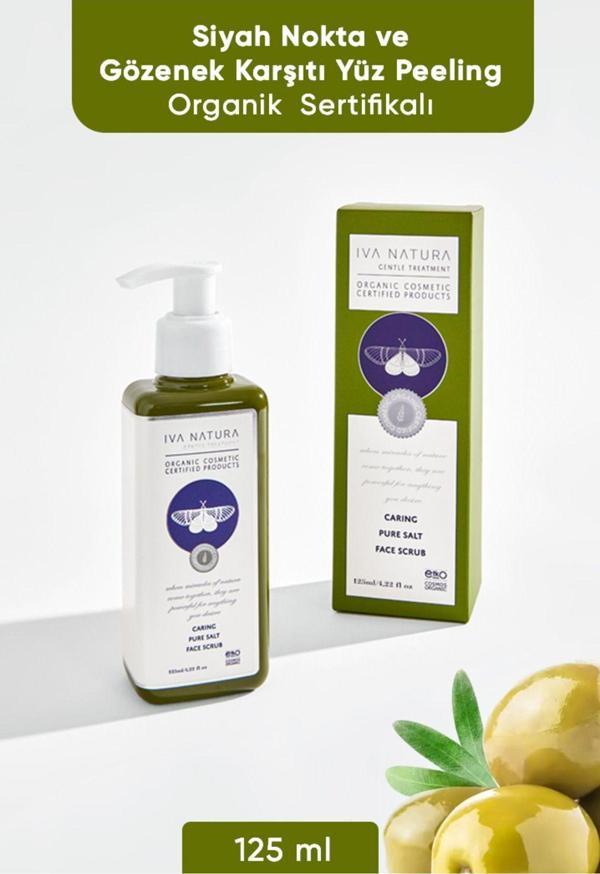 Iva Natura Arındıcı Yüz Peeling Zeytin Çekirdeği Ve Mineral Tuz Içerikli 125Ml - Image 1