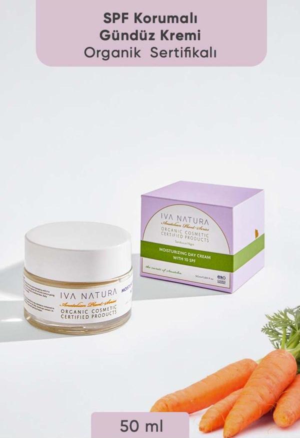 Iva Natura Güneş Koruyucu Ve Nemlendirici 10 Spf Gündüz Kremi Kara Mürver Ve Argan Özlü 50Ml - Image 1