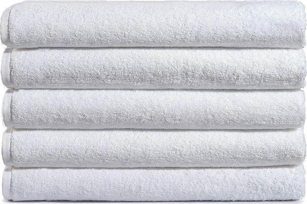 5 li Otel Banyo Havlusu %100 Pamuklu 90X150 Cm Beyaz 20/2 Ring 650 Gr - Image 1