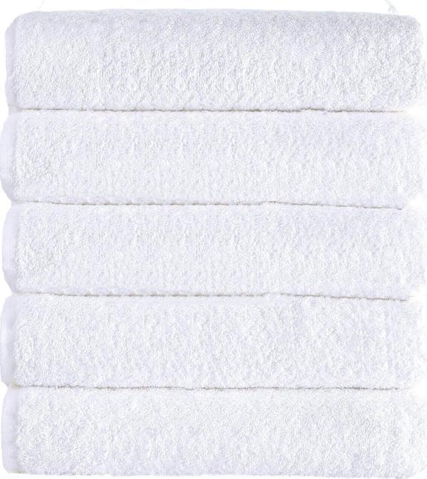 5 li Otel Banyo Havlusu Pamuklu 70X145 Cm Beyaz 16/1 Avs 440 Gr - Image 1