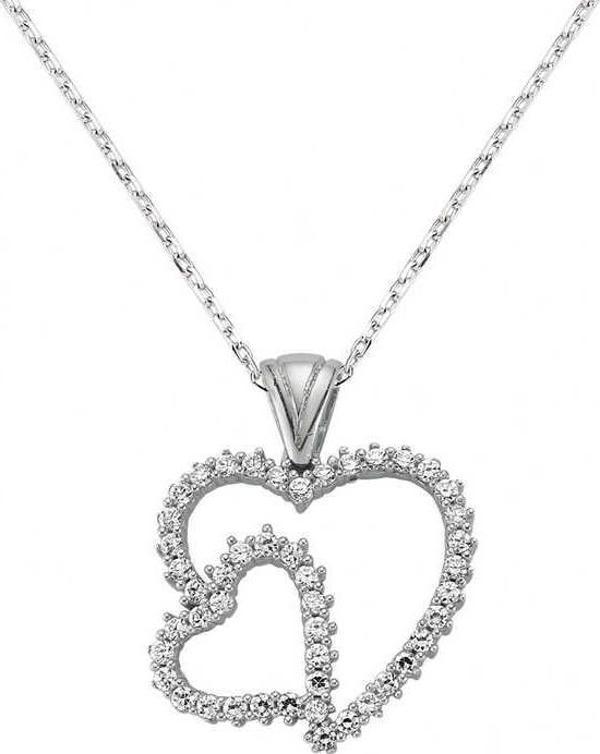 Gümüş Kalpli Bayan Kolye SL1658 - Image 1
