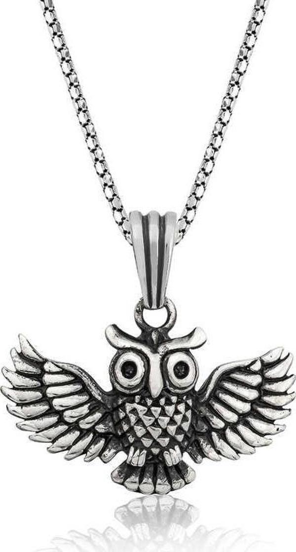 Gümüş Baykuş Erkek Kolye SL1616 - Image 1