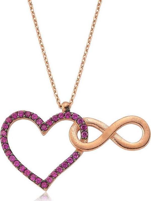 Gümüş Kalbim Sonsuza Kadar Seninle Kolye SL1796 - Image 1