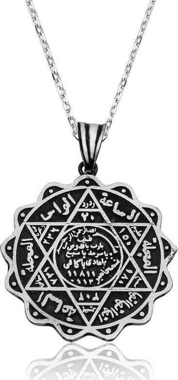 Gümüş Süleyman Mührü Kolye  SL1621 - Image 1