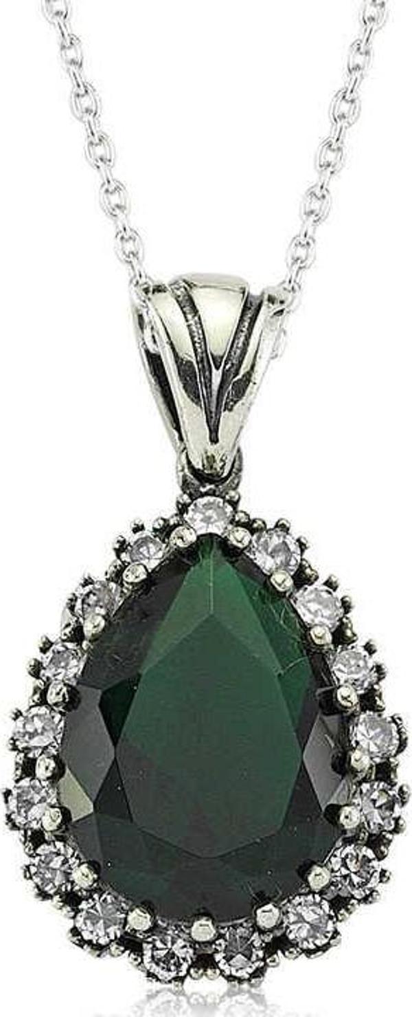 Gümüş Hürrem Sultan Bayan Kolye SL1563 - Image 1