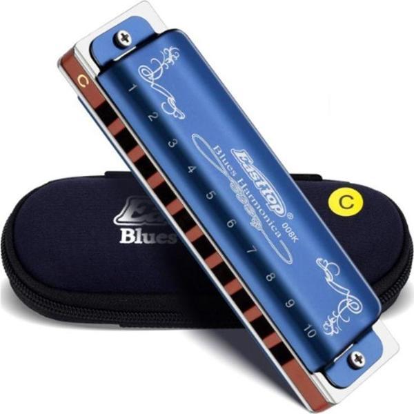 East Top Easttop 10 Delik Blues Diatonic Ağız Mızıkası Blue - Image 1