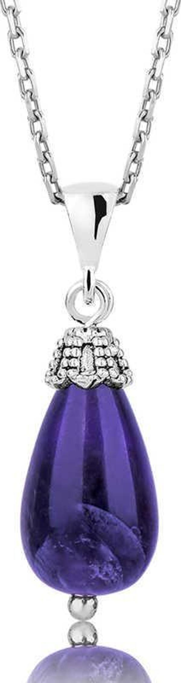 Gümüş Ametist Taşlı Bayan Kolye SL2854 - Image 1