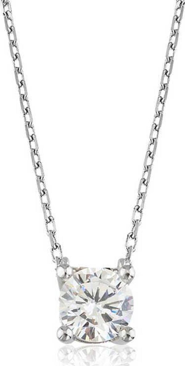 Gümüş Tek Taş Bayan Kolye  SL1913 - Image 1