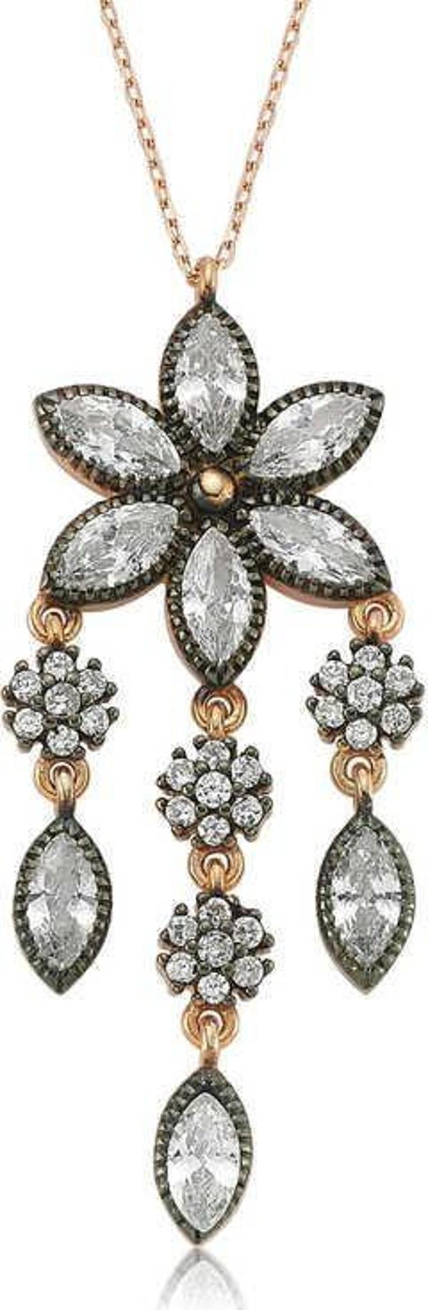 Gümüş Papatya Bayan Kolye  SL1806 - Image 1