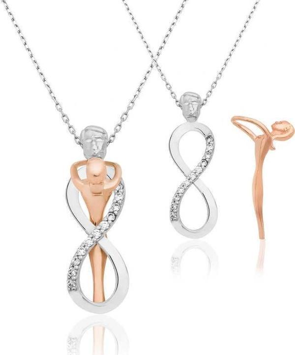 Gümüş Sonsuz Aşk Bayan Kolye  SL2865 - Image 1