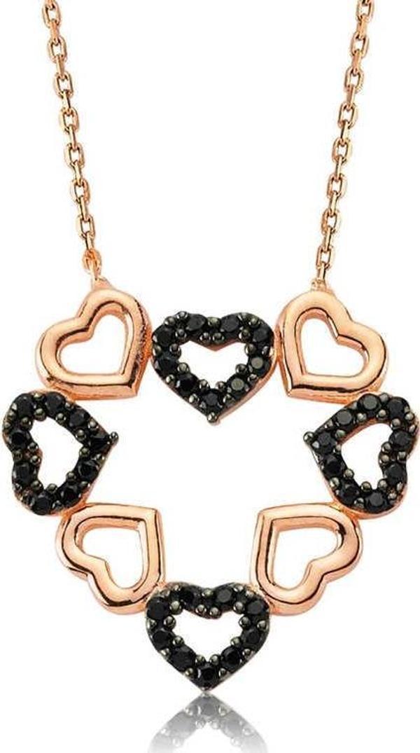 Gümüş Kalpli Aşk Bayan Kolye SL1893 - Image 1