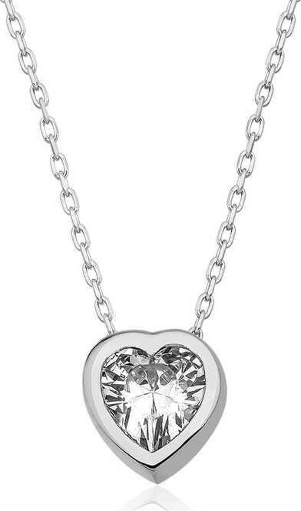 Gümüş Kalp Bayan Kolye  SL3779 - Image 1