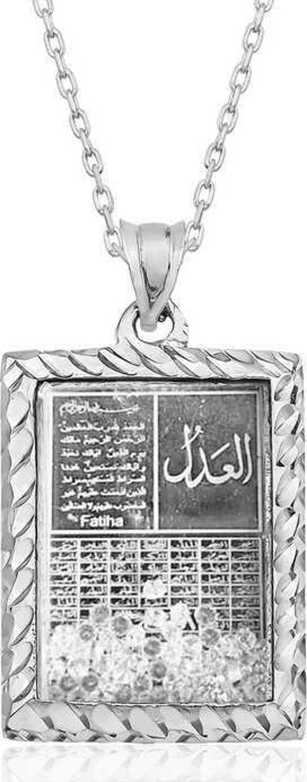 ​Gümüş Fatiha Ve Esma'ül Hüsna Yazılı Kolye SL1630 - Image 1