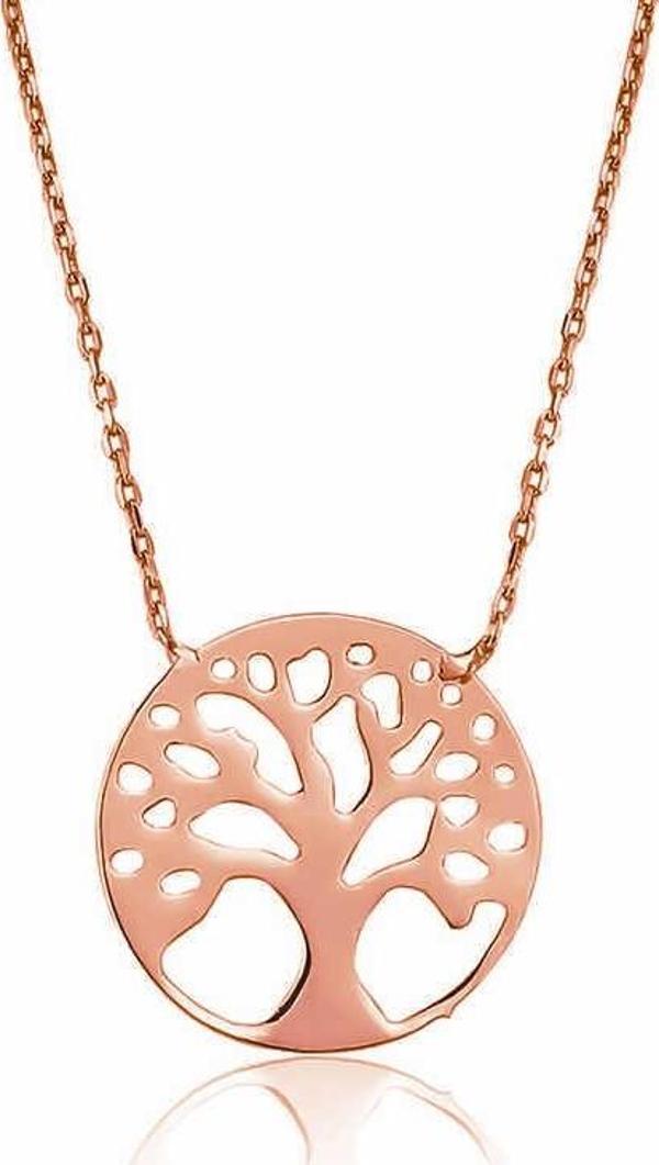 Gümüş Rose Hayat Ağacı Bayan Kolye SL4495 - Image 1