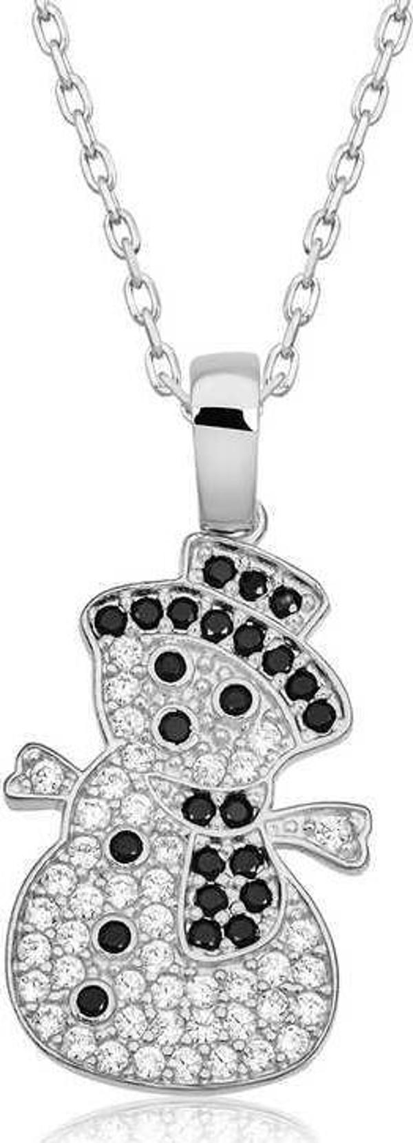 Gümüş Kardan Adam Kadın Kolye SL1322 - Image 1