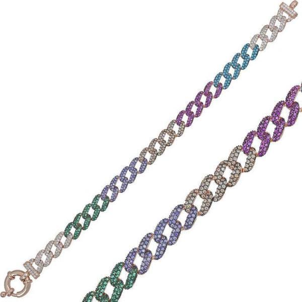 Gümüş Renkli Taşlı Gurmet Bayan Bileklik SL4189 - Image 1
