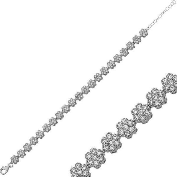 ​Gümüş Çiçek Bayan Bileklik SL2974 - Image 1