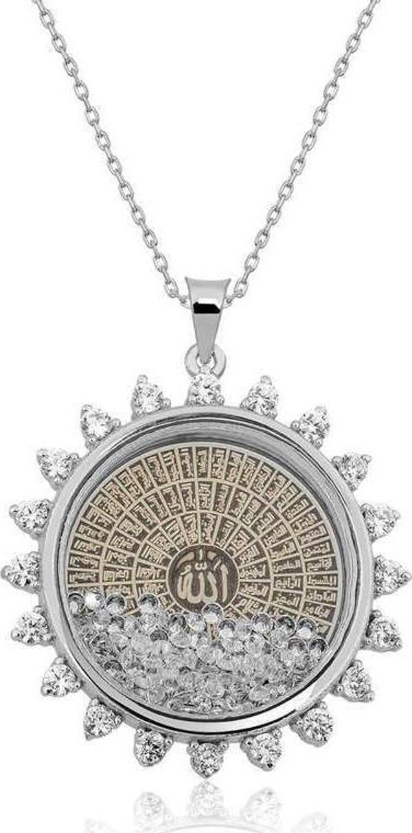 Gümüş Esmaül Hüsna Bayan Kolye SL3320 - Image 1