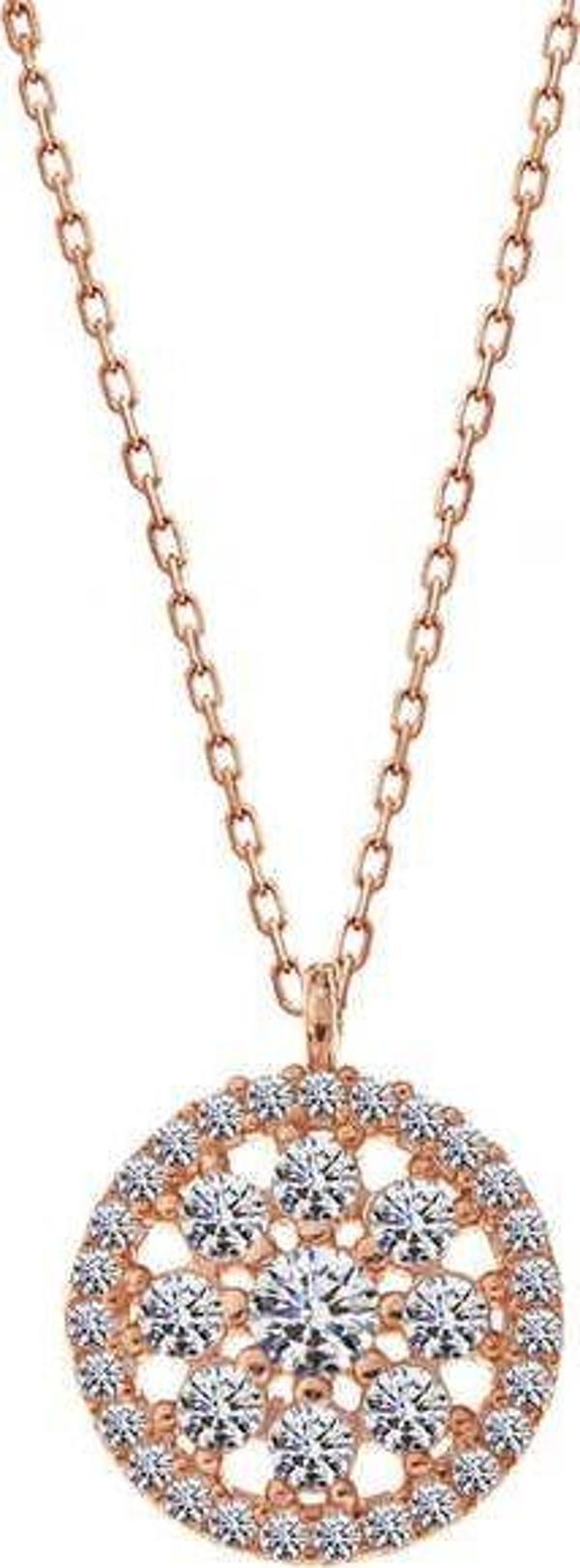 ​Gümüş Rose Çiçek Kadın Kolye  SL5330 - Image 1