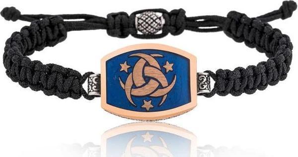 Gümüş Teşkilat-ı Mahsusa Makrome Erkek Bileklik  SL1404 - Image 1