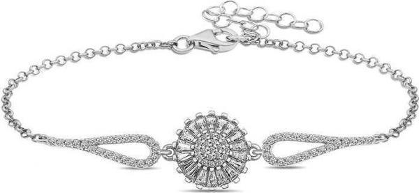 Gümüş Rodyum Baget Taşlı Sonsuzluk Bileklik SL3865 - Image 1