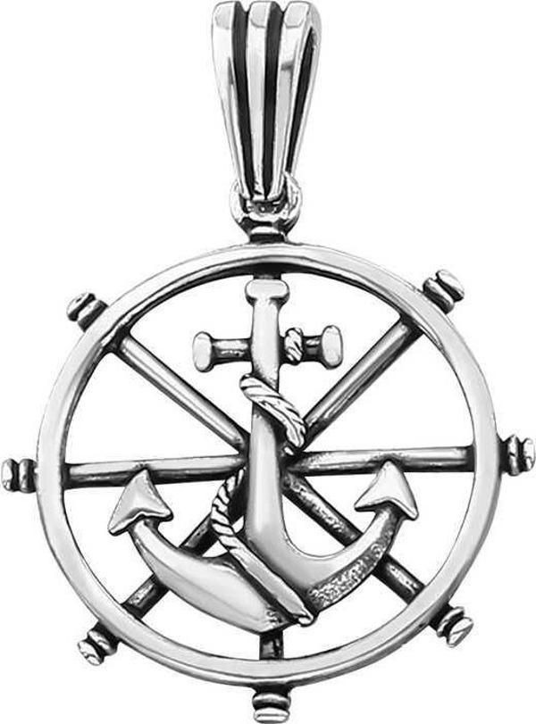 Gümüş Gemi Dümeni Erkek Kolye Ucu  SL10159 - Image 1