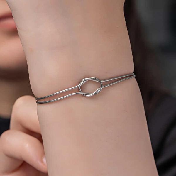 Gümüş Aşk Düğüm Kadın Bileklik SL6062 - Image 1