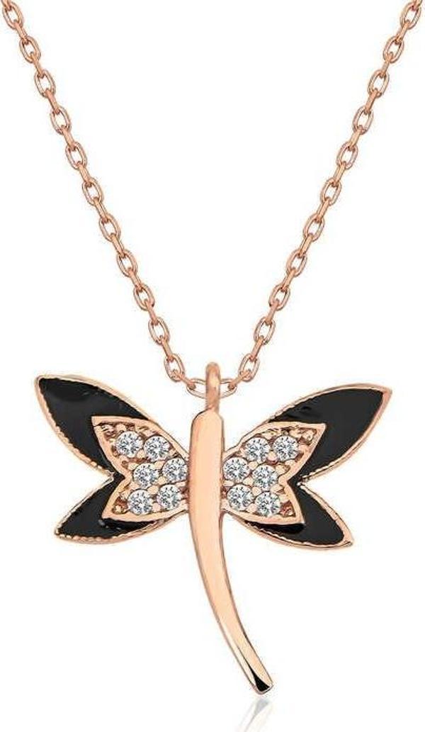 ​Gümüş Rose Yusufçuk Bayan Kolye SL3314 - Image 1