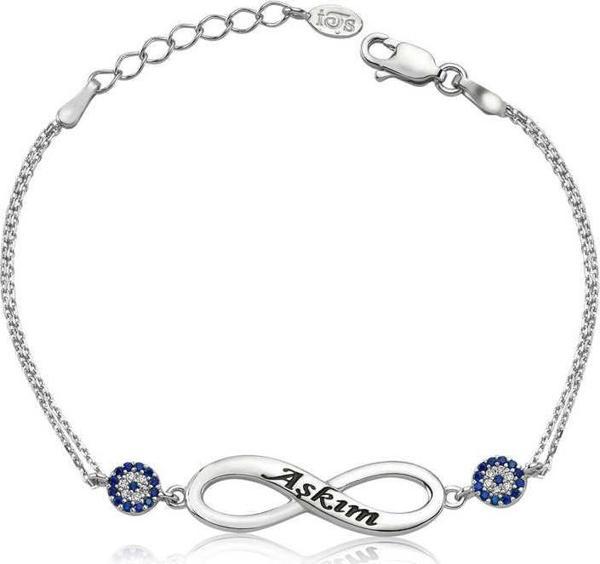 Gümüş Sonsuzluk Aşkım Bayan Bileklik  SL2814 - Image 1