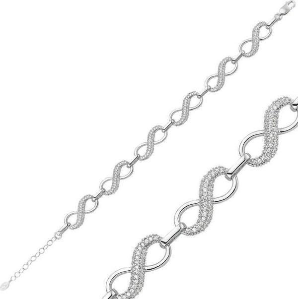 Gümüş Sonsuzluk Bayan Bileklik  SL1503 - Image 1