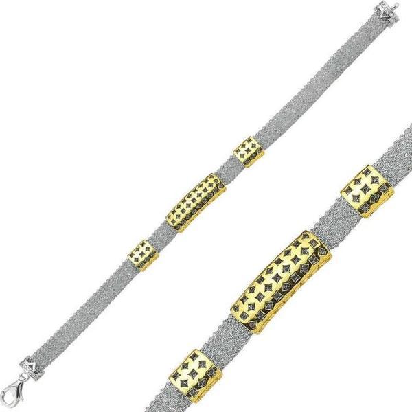 Gümüş Taşlı File Bayan Bileklik SL1507 - Image 1