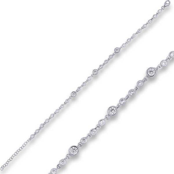 Gümüş Zirkon Taşlı Bayan Bileklik SL4263 - Image 1