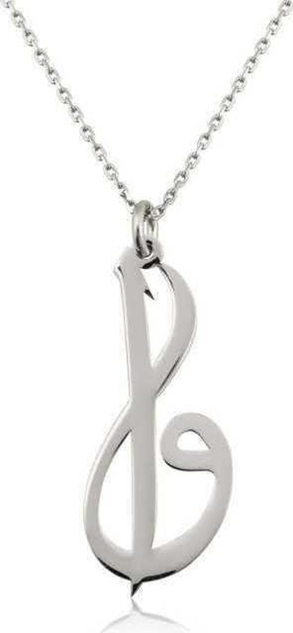 ​Gümüş Elif Vav Bayan Kolye SL6822 - Image 1