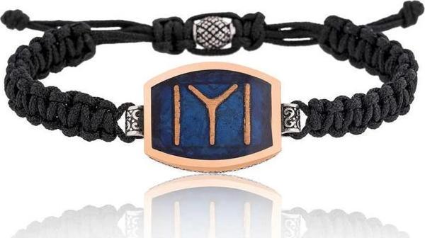 Gümüş Kayı Boyu Makrome Erkek Bileklik SL1407 - Image 1