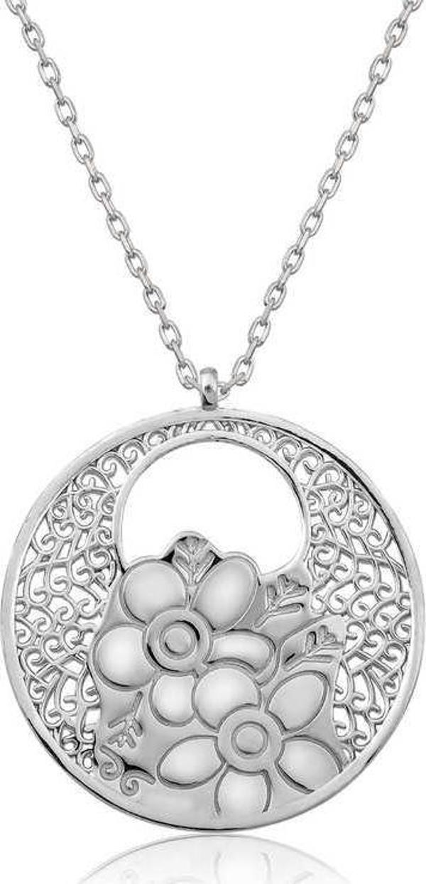 Gümüş Yaşam Çiçeği Kolye SL7395 - Image 1