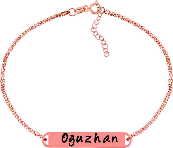 Gümüş Rose Kişiye Özel İsimli Bayan Bileklik SL2724 - Image 1