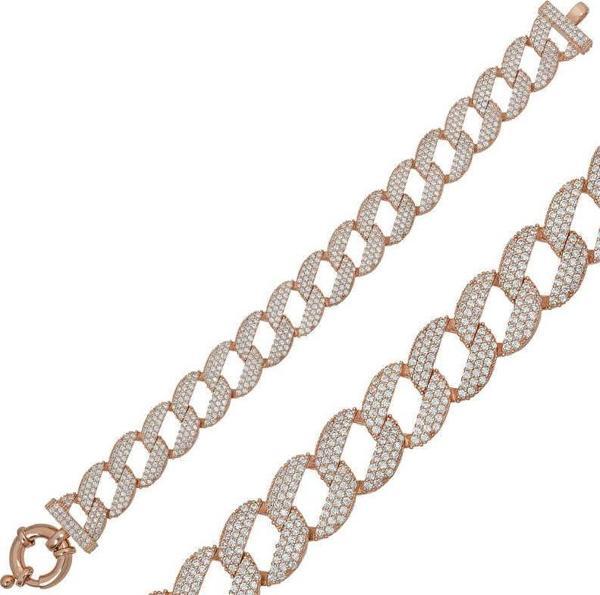 Gümüş Rose Taşlı Gurmet Bayan Bileklik SL4183 - Image 1