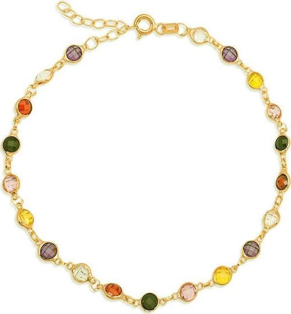 Gümüş Gold Renkli Taşlı Kadın Bileklik SL6354 - Image 1