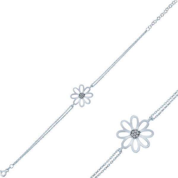 Gümüş Çiçek Bayan Bileklik T5126 SL8681 - Image 1